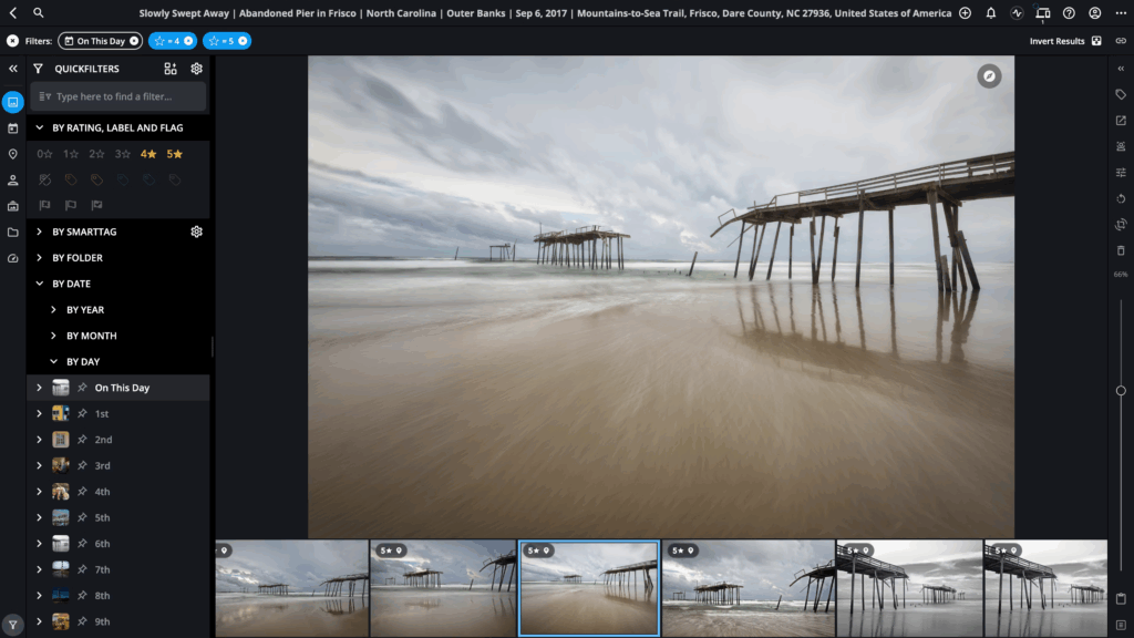 Using the On This Day QuickFilter in Mylio Photos